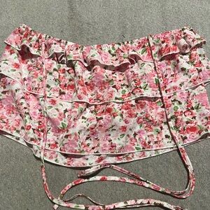 Pink Flower Crop Top